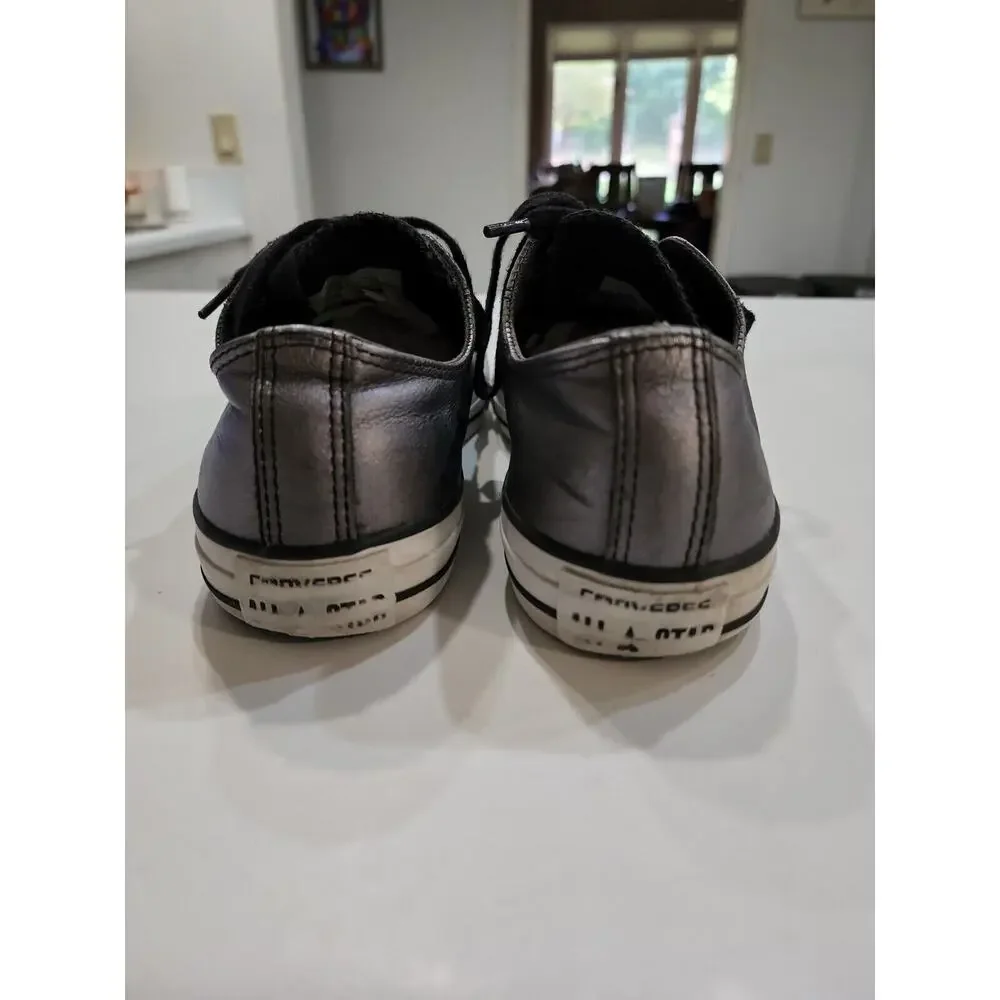 Converse All Star Women's Shoes Metallic Leather Chuck Taylor 544924C SZ 8